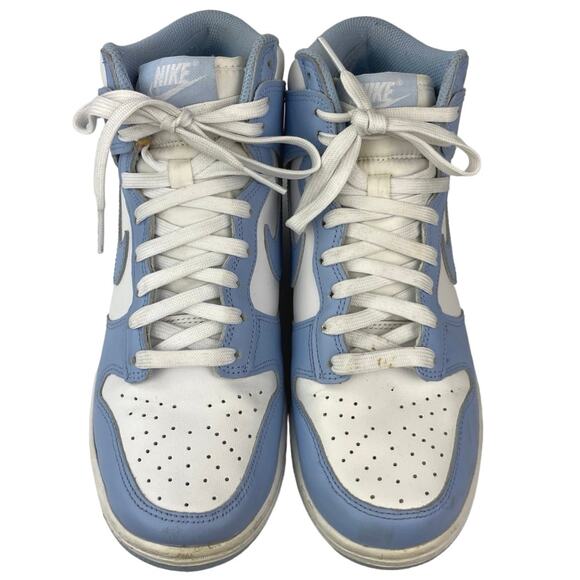 Nike Dunk High Womens White Aluminum Leather Lace Up Athletic Sneakers Shoes 7 - Picture 2 of 5